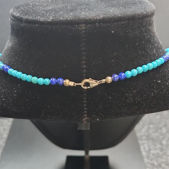 Elegant Green and Blue Beaded Necklace Lot Of 6 - Picture 5 of 14